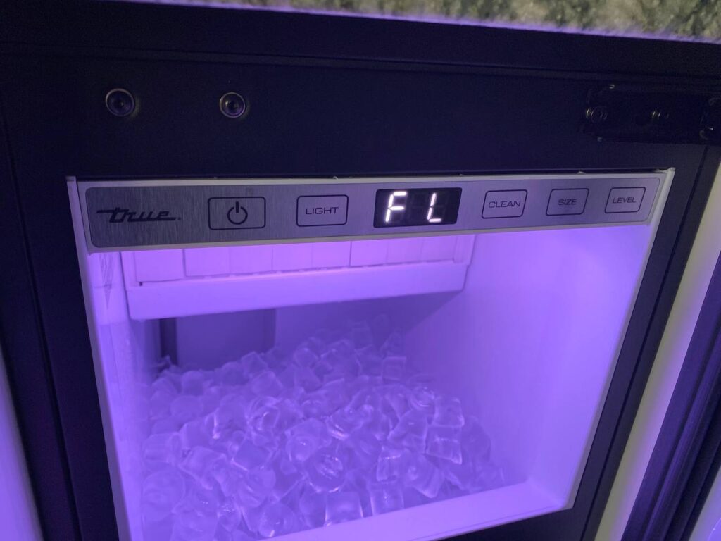 Ice inside a True ice machine