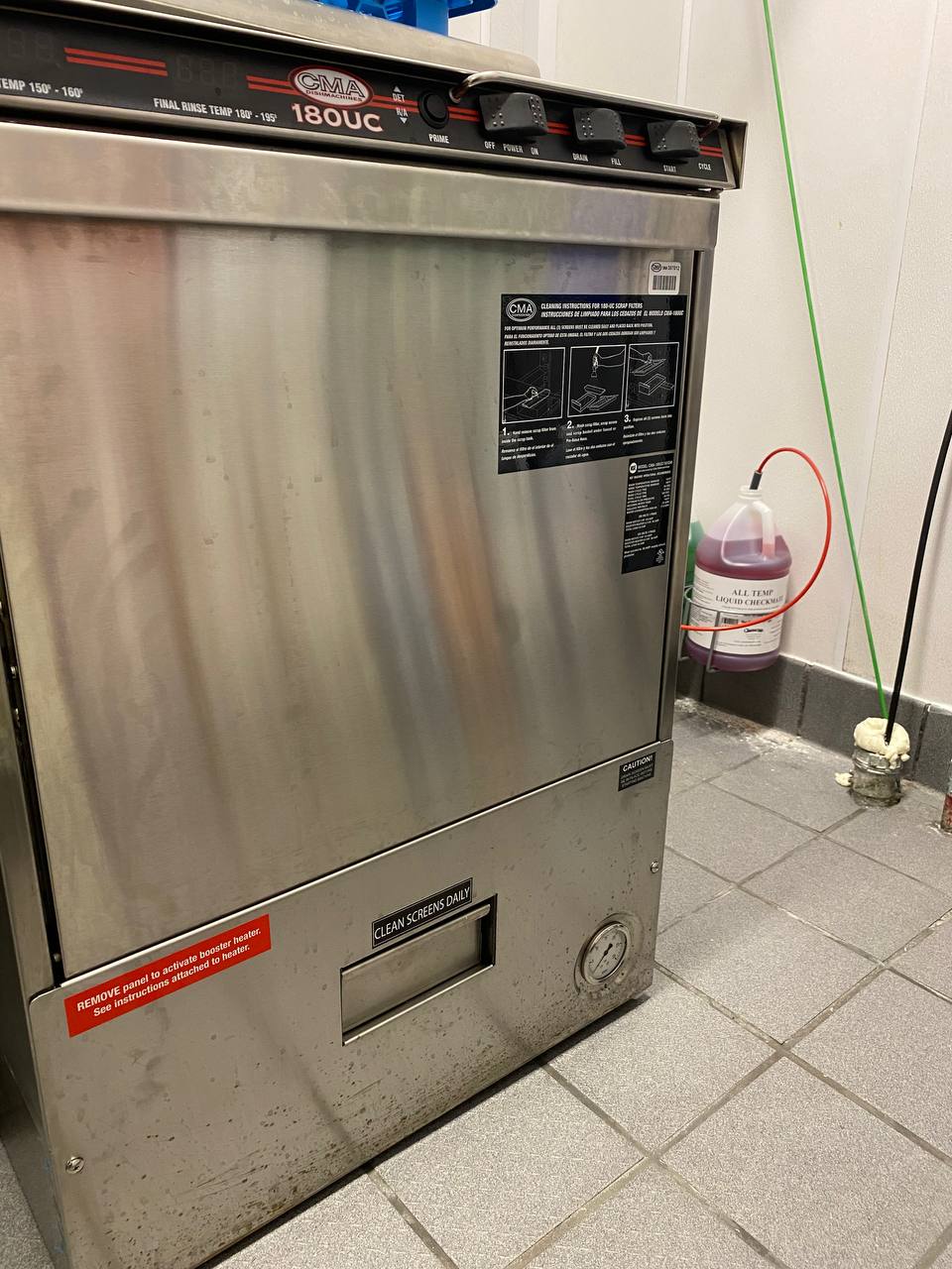 CMA 180UC dish machine repair in MD